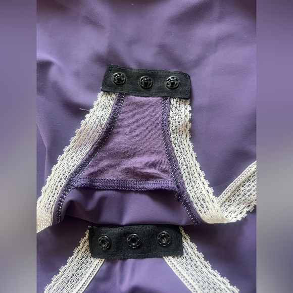 Victoria’s Secret Purple with lace body suit. 3 snap closure. Women’s size M - Picture 5 of 6